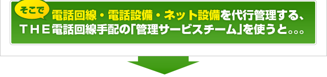 �����ŁA�d�b����E�d�b�ݔ��E�l�b�g�ݔ����s�Ǘ�����A�s�g�d�d�b�����z�́u�Ǘ��T�[�r�X�`�[���v���g���ƁB�B�B